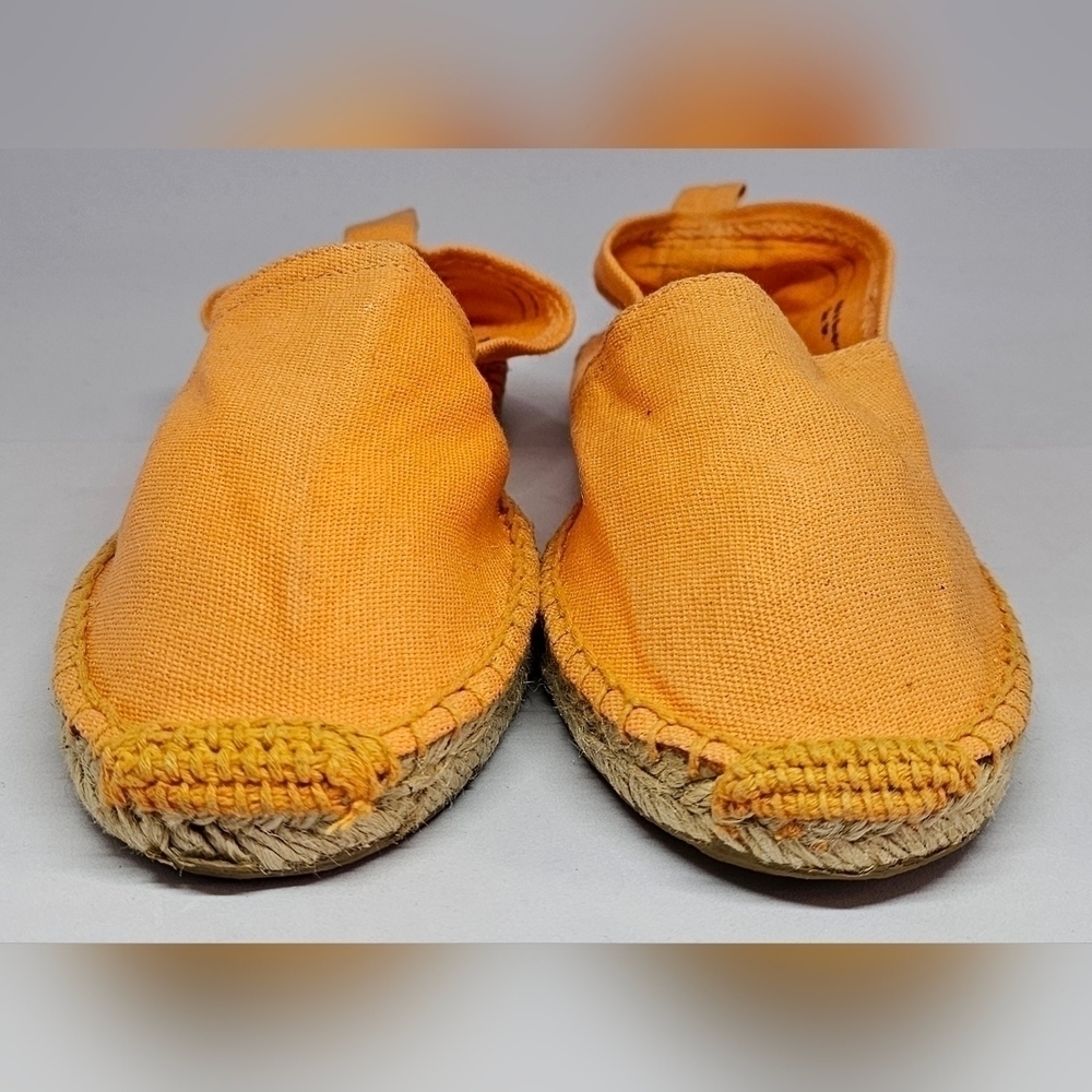 Mia Orange Canvas Slip-On Flats